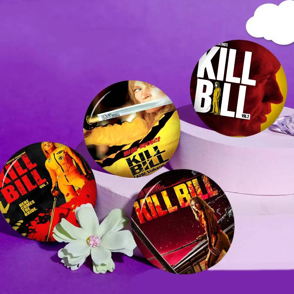 Classic Hot Movie Kill Bill Round Button Pins Slogan Creative Brooches Backpack Clothes Decoration Fashion Jewelry Gifts