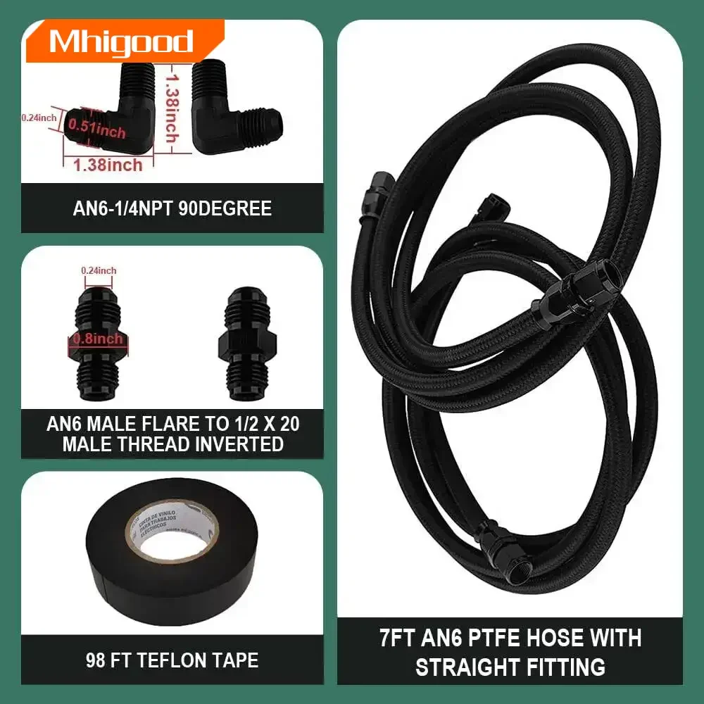 

SS Braided Transmission Cool Hoses Lines Kit For Chevy Ford TH350 700R4 TH400