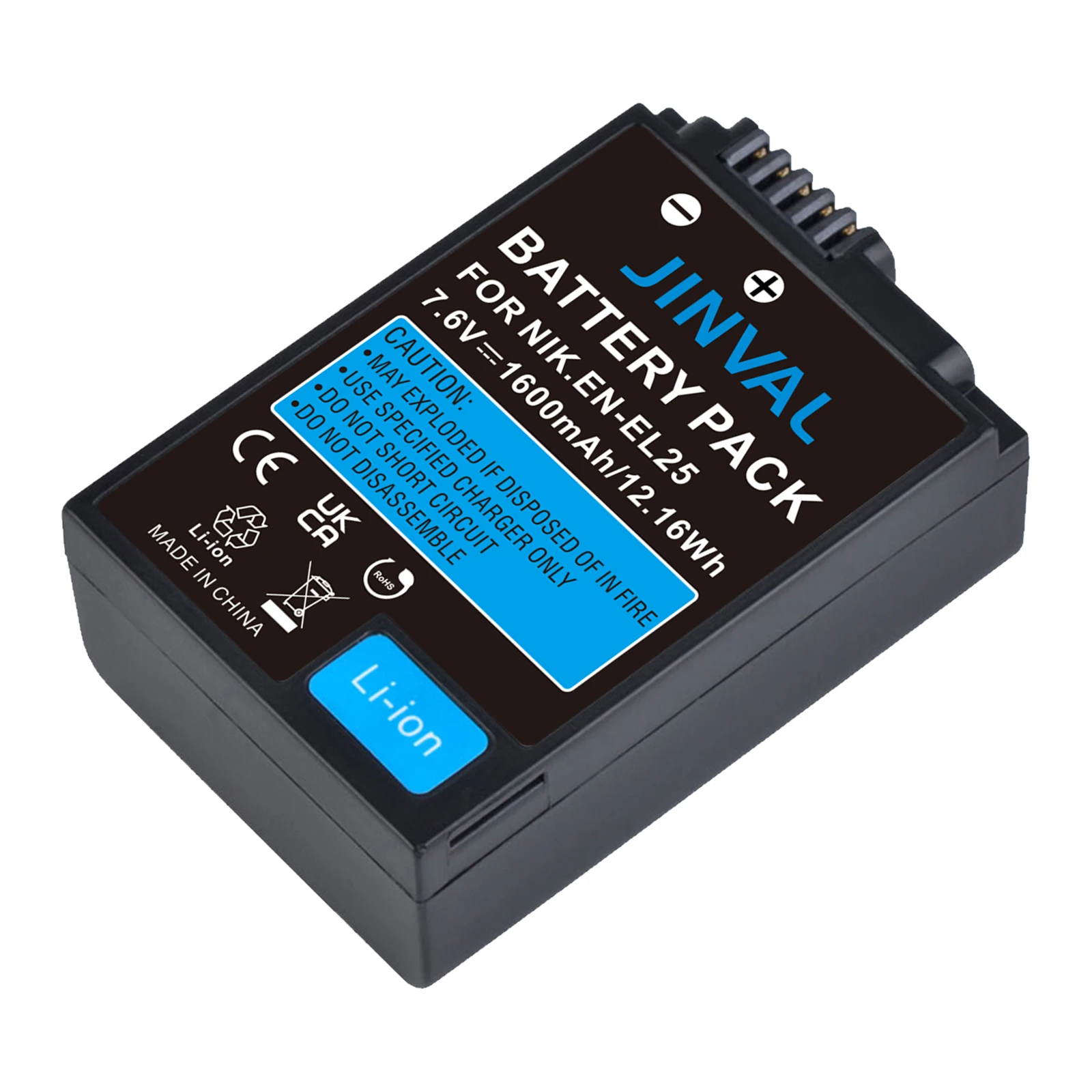 

JINVAL EN-EL25 Battery + PD20W Fast Dual Cahrger 1600mAh EN EL25 EN EL25a Batteries For Nikon Z50 Z30 ZFC Camera