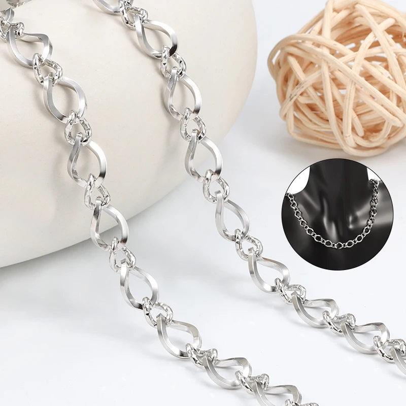 

1Meter Stainless Steel Chain Oval Link Supplies For Jewelery Materials Findings Make Bracelet Necklace DIY Accessories Wholesale