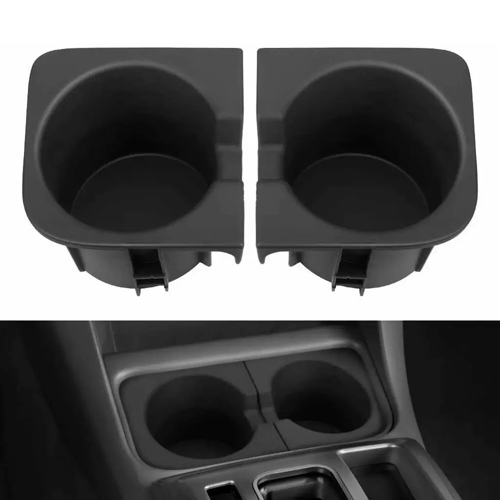 Coppia inserti portabicchieri 66991-04012,66992-04012 per dal 2005 al 2017 Nero