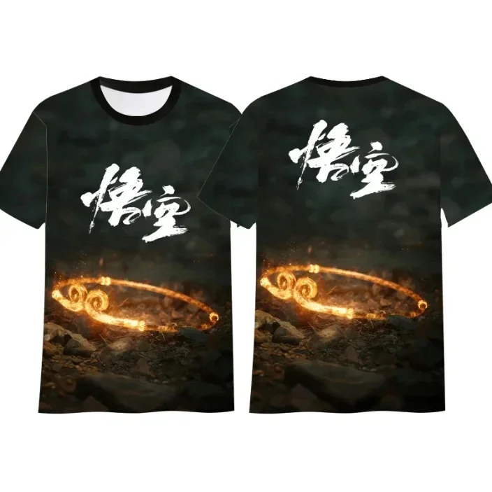 New Role Playing Games Black Myth: Wukong Print T-shirt 3D Fashion Men/Women Short sleeve O-Neck Tee Top trend Street Clothing