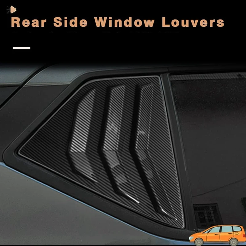 Rear Side Window Louvers For Nissan Kicks 2018-2023 Air Vent Scoop Shades Cover Accessories