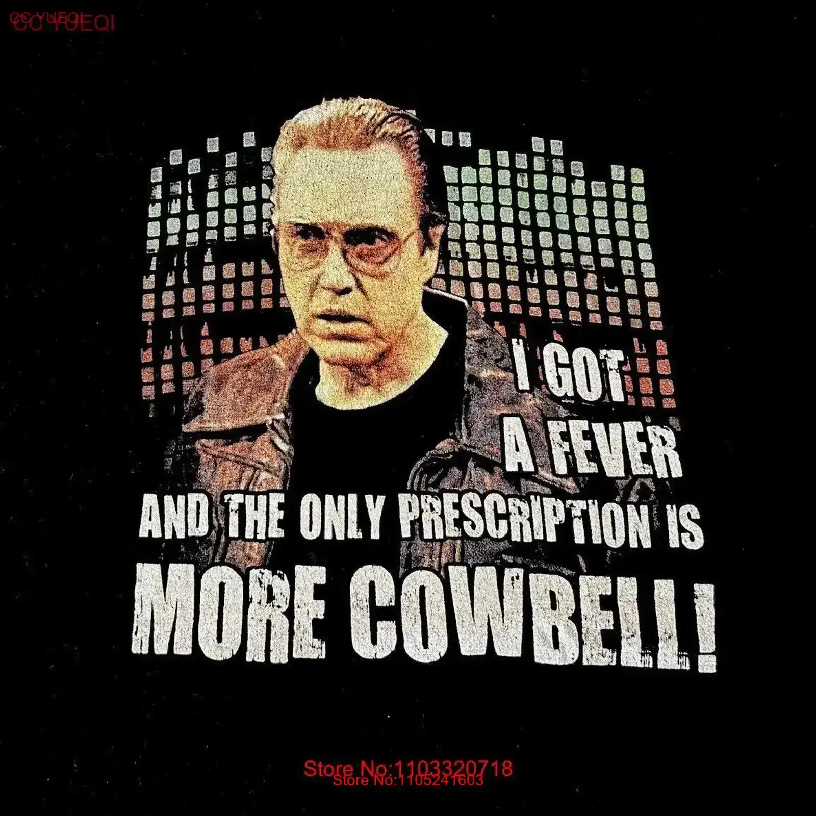Official SNL Christopher Walken I Got A Fever More Cowbell T Shirt XL Drummer vintage Washed designer clothes streetwear