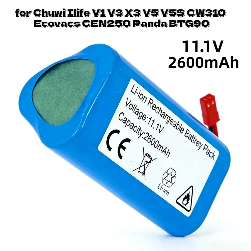 

11.1V 4000mAh Li-ion Battery 12V Rechargeable for Chuwi Ilife V1 V3 X3 V5 V5S CW310 Ecovacs CEN250 Panda BTG90 Cleaner Parts