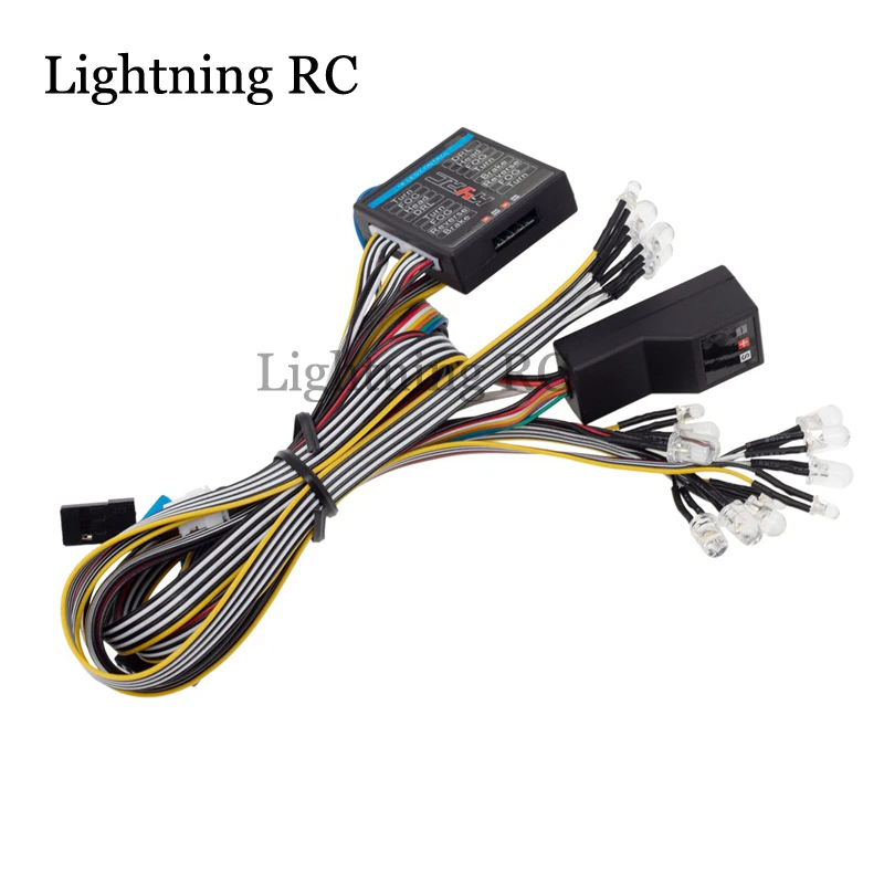 

1/8 1/10 RC Car 14 LED Light System Front & Rear Lamp Turn Signals Brake Lights For Tamiya HSP HPI AXIAL RC4WD Traxxas