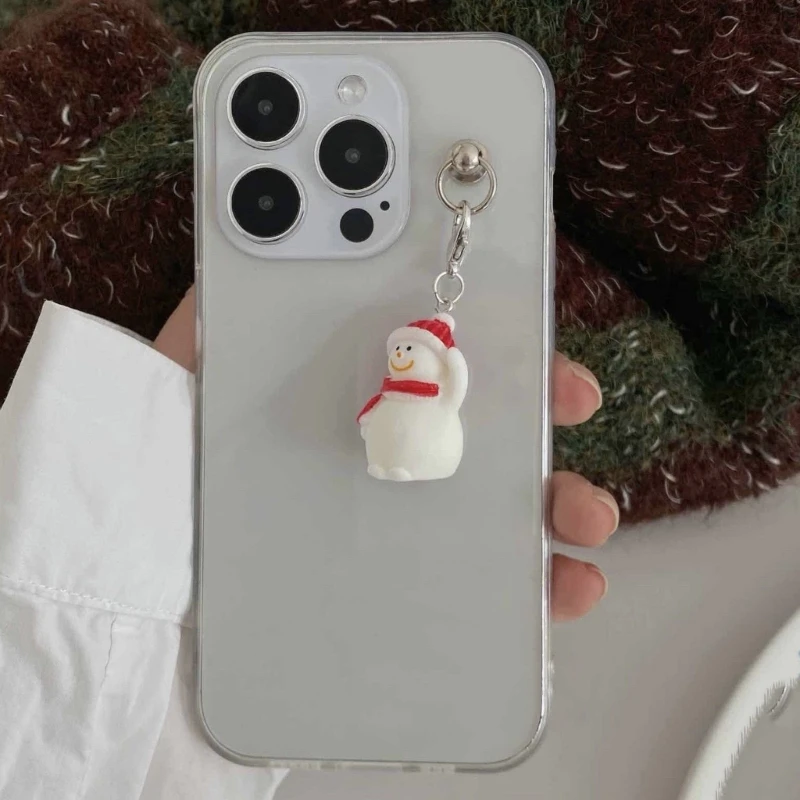 Vielseitiger Schneemann-Handy-Anhänger, handgefertigter Schlüsselanhänger, Ornament für Taschen und Schlüssel