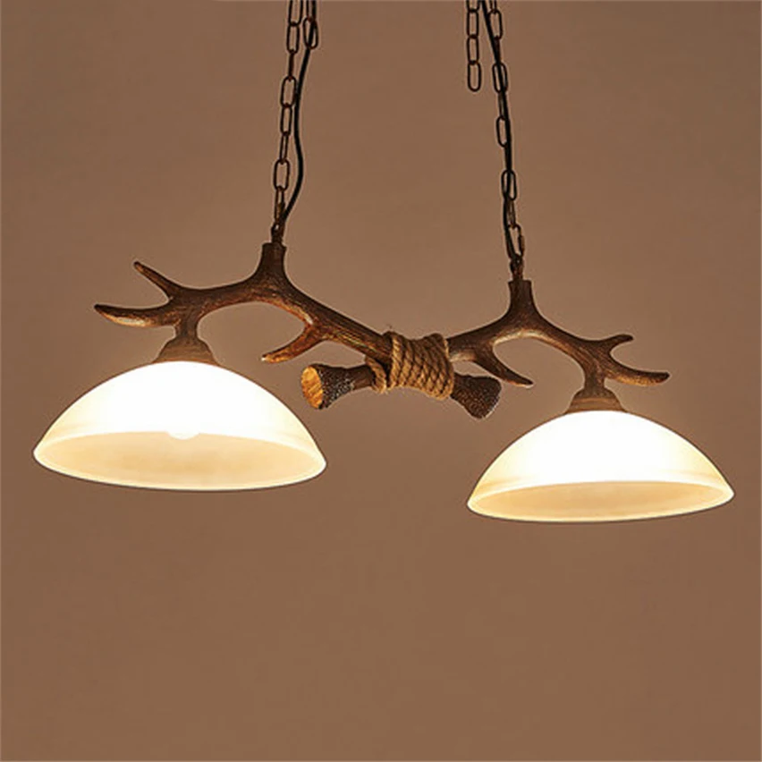 Deer resin antler chandelier Loft Vintage Retro Rustic Deco Chandelier Luste vintage Kitchen Bar Dining room american chandelier image 6