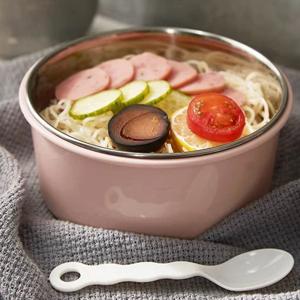 

1000ml Stainless Steel Lunch Box Pink Insulated Sealing Lid Heat Retention Food Container Office Kitchen Camping