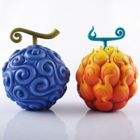 Cartoon One Piece Devil Fruit Nika Gum-Gum Fruit Model Collection Flame-Flame Cursed Fruits Ornaments Creative Toys Tide Play