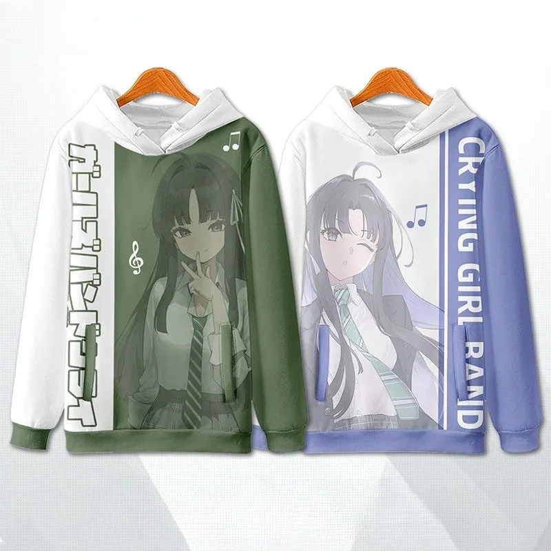 الفتيات الفرقة صرخة أوا سوبارو أنيمي هوديس تأثيري أنيمي الملابس البلوز