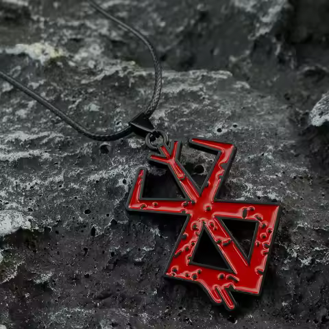 Anime Berserk Symbol Logo Necklace And Keychain Guts Sword Logo Pendants Cosplay Jewelry Decoration Necklace Props Gifts