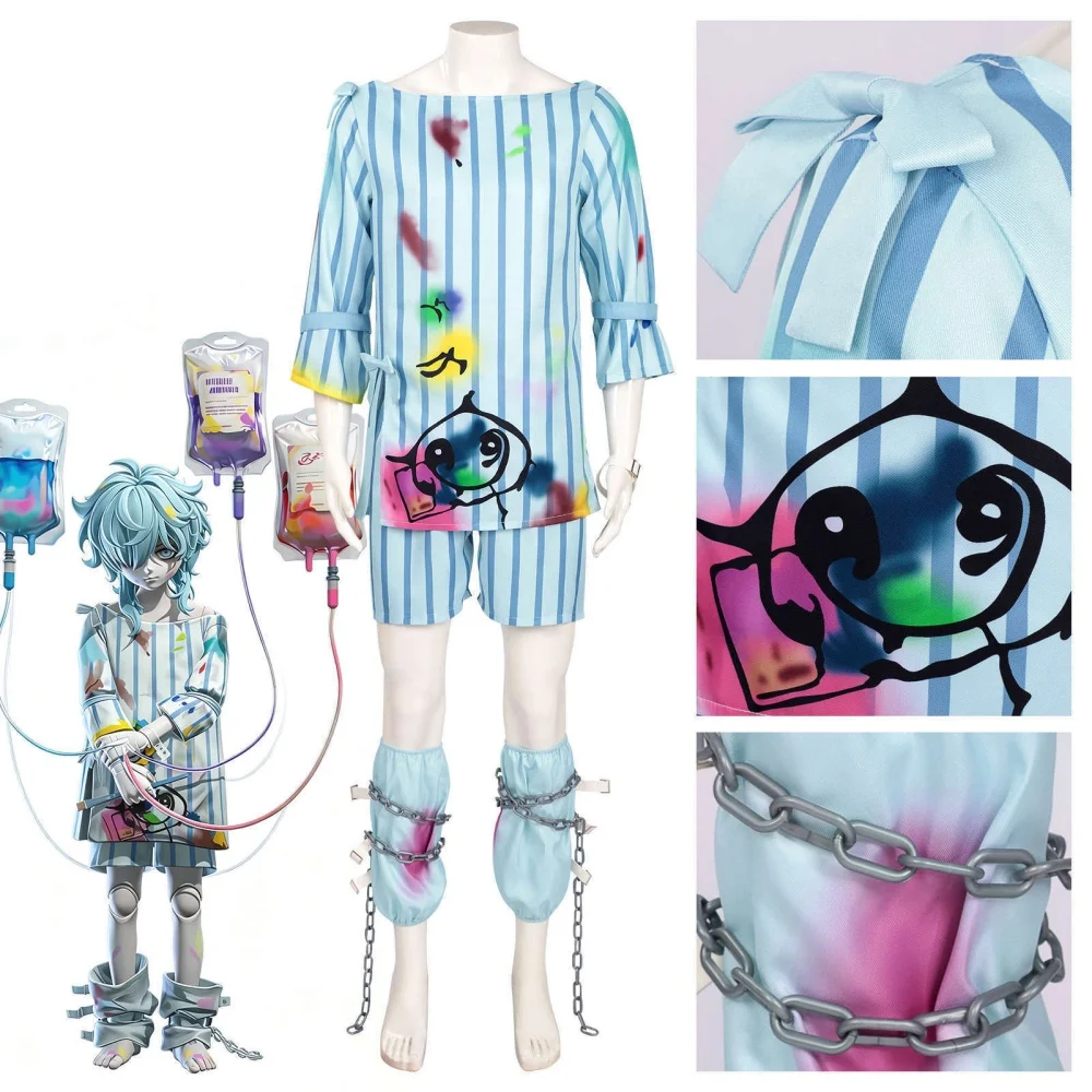 Disfraz de Cosplay del Juego Eggy Party, Disfraz de Pintor Espiritual, Trajes para Fiesta de Halloween