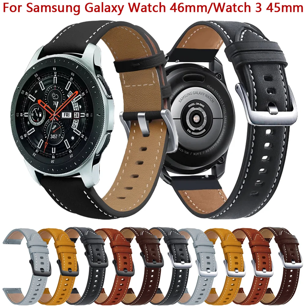 Voor Samsung Galaxy 46Mm SM-R800 Horlogeband Vervanging Lederen Band Voor Samsung Horloge 3 45Mm Gear S3 22Mm Horlogebandje