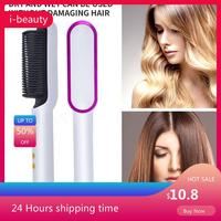 Hair Comb Brush Beard Straightener Anti-Scald Hair Straightening Comb Curling Iron Quick Beard Hair Styler For Men