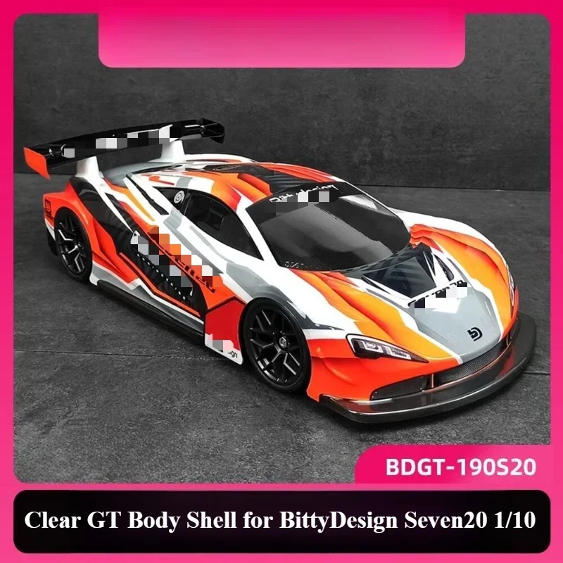 Transparent GT On Road Body Shell customizable size for BittyDesign Seven20 1/10 190mm RC Model Pre Cut Replacement Parts