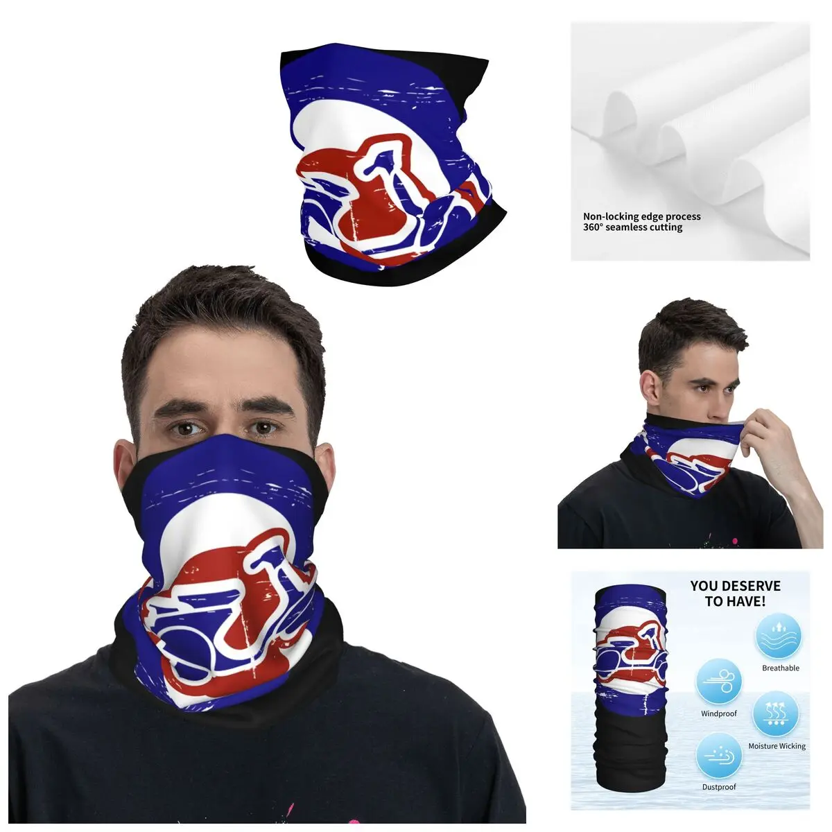 Slick Motocross Bandana Neck Gaiter Printed V-Vespas Face Scarf Multi-use Balaclava Cycling Unisex Adult Breathable