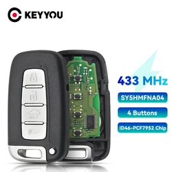 KEYYOU Smart Remote Control key Keyless Entry Fob 4 Button 433MHz With ID46 Chip for Hyundai I30 IX35 SY5HMFNA04