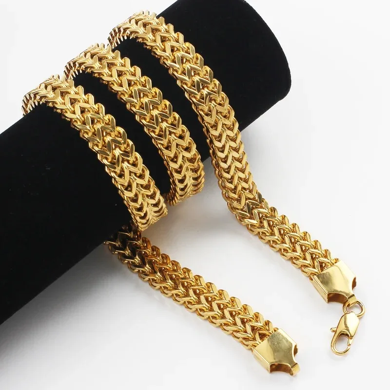 

2025 Fashion 316L Stainless Steel Necklace for Men Women Gold Color Hip Hop Punk Necklace Chains Party Jewelry Gift Wholesale