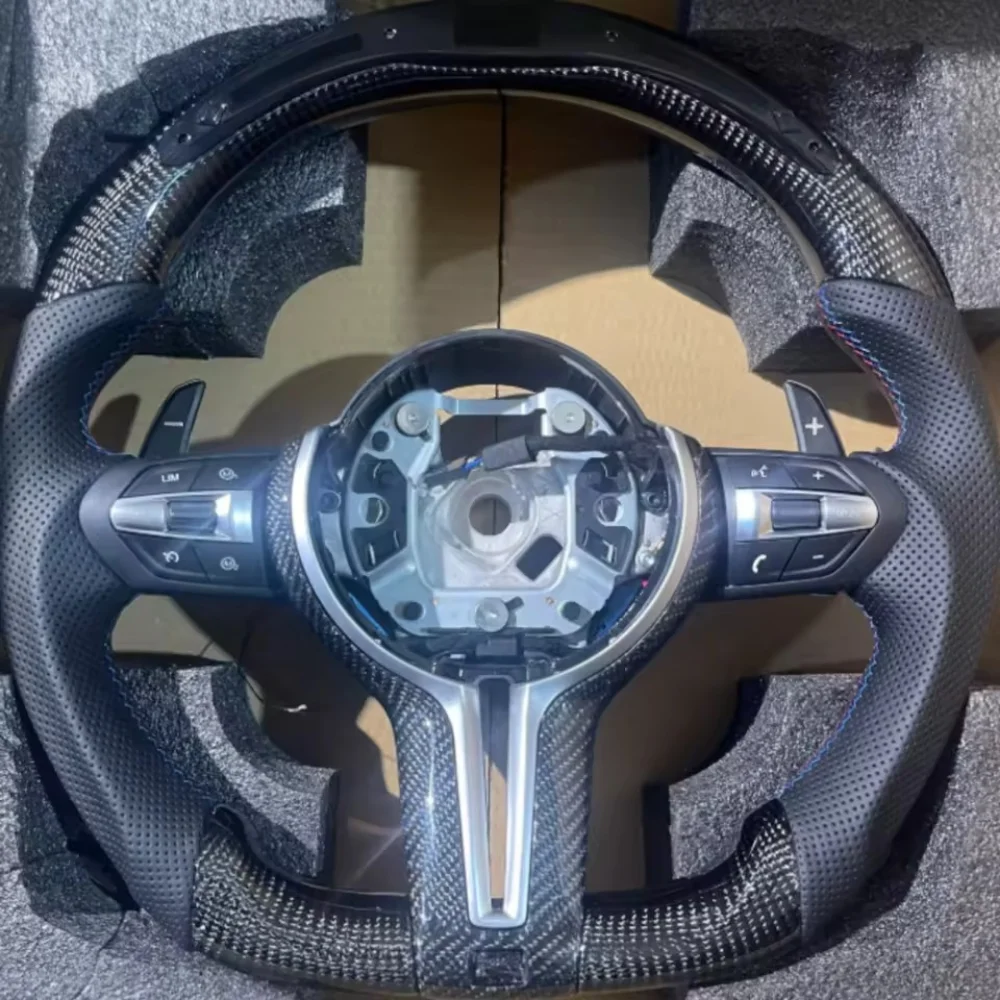 

Carbon Fiber M Sport F01 F06 F10 F11 F12 F20 F21 F22 F25 F26 F30 F31 F32 F33 F34 F36 M3 F80 F82 LED Steering Wheel For BMW E90