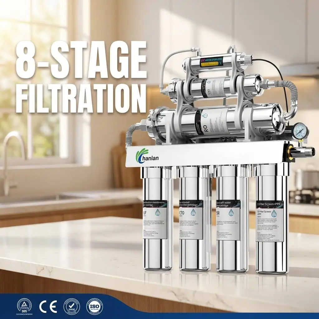 Large Households High Frequency Cooking Drinking Washing High Flow 8 Stage RO Water Purifier Large Capacity
