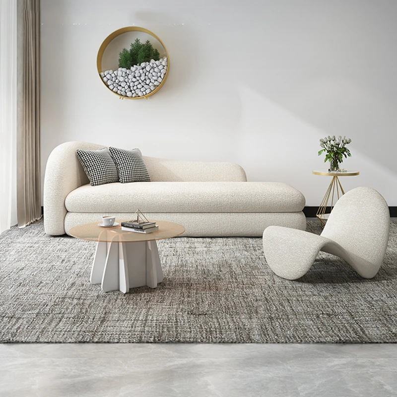 Vintage Relax Sofa minimalistyczna 3-osobowa projektant niezwykła kanapa całe ciało Lambswool czytanie Canape Salon meble do salonu