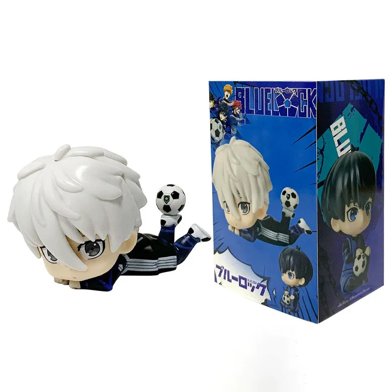 블루 락 카와이 나기 이사기 이사기 요이치 앉아있는 액션 피규어 인형 테이블탑 모델 애니메이션 주변 창의적인 생일 선물 장난감