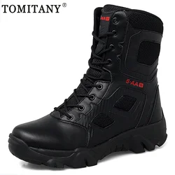 Men Shoes 2024 Winter Men Combat Tactical Boots Ankle Work Safety Shoes Special Force Army Boots Male Waterproof Motorcycle Shoe