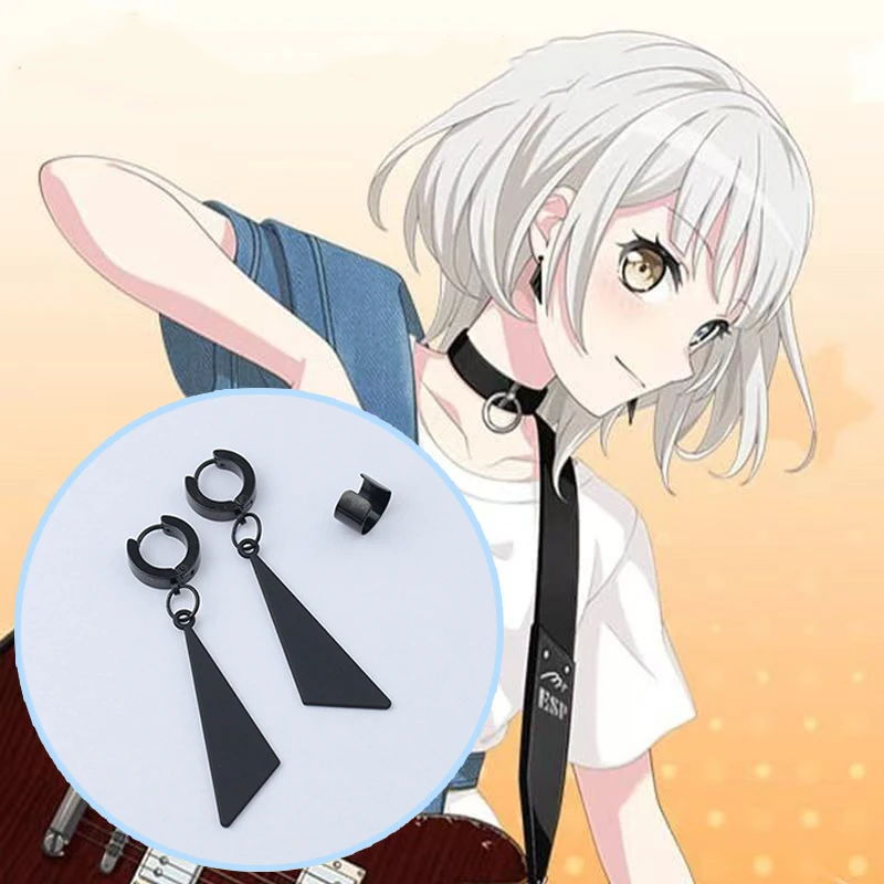 أنيمي بانج حلم تأثيري ياو لو ناي كوس أقراط الأسود قرط كبس مجموعة للرجال النساء خمر الهيب هوب ثقب الأذن مجوهرات الدعائم #1