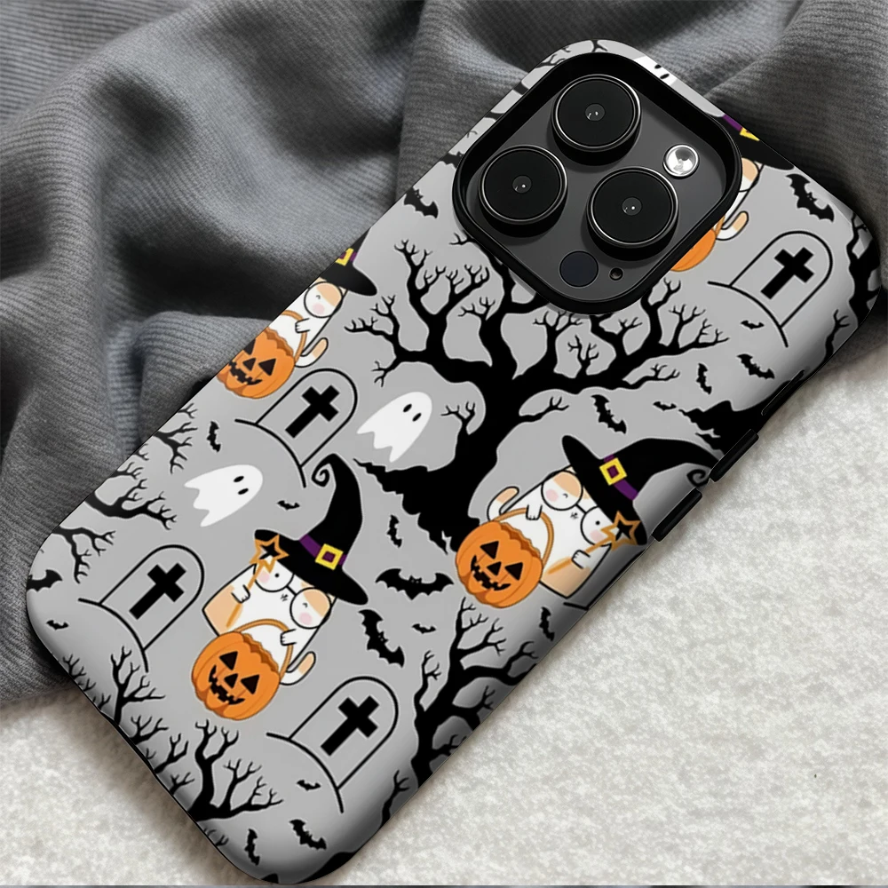 Halloween Katten IPhone 17 Moet voor Magnetische Telefoonhoesje voor IPhone 17 16 15 14 13 Pro Max Plus Enkele Dubbellaagse Stoere Hoes