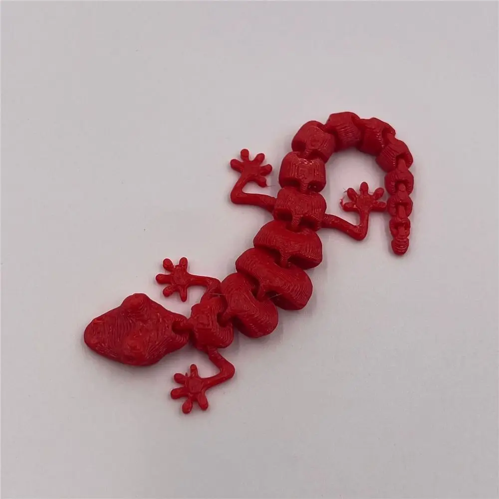 Mini 3D Printed Lizard Toy Fully Articulated Realistic Movable Joints Figure Plastic Creative Simulation Animal Toy