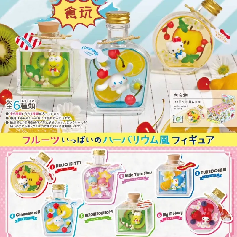 

Sanrio Miniature Fruit Model Hello Kitty My Melody Cinnamoroll Blind Box Toy Desktop Ornament Anime Peripheral Gifts