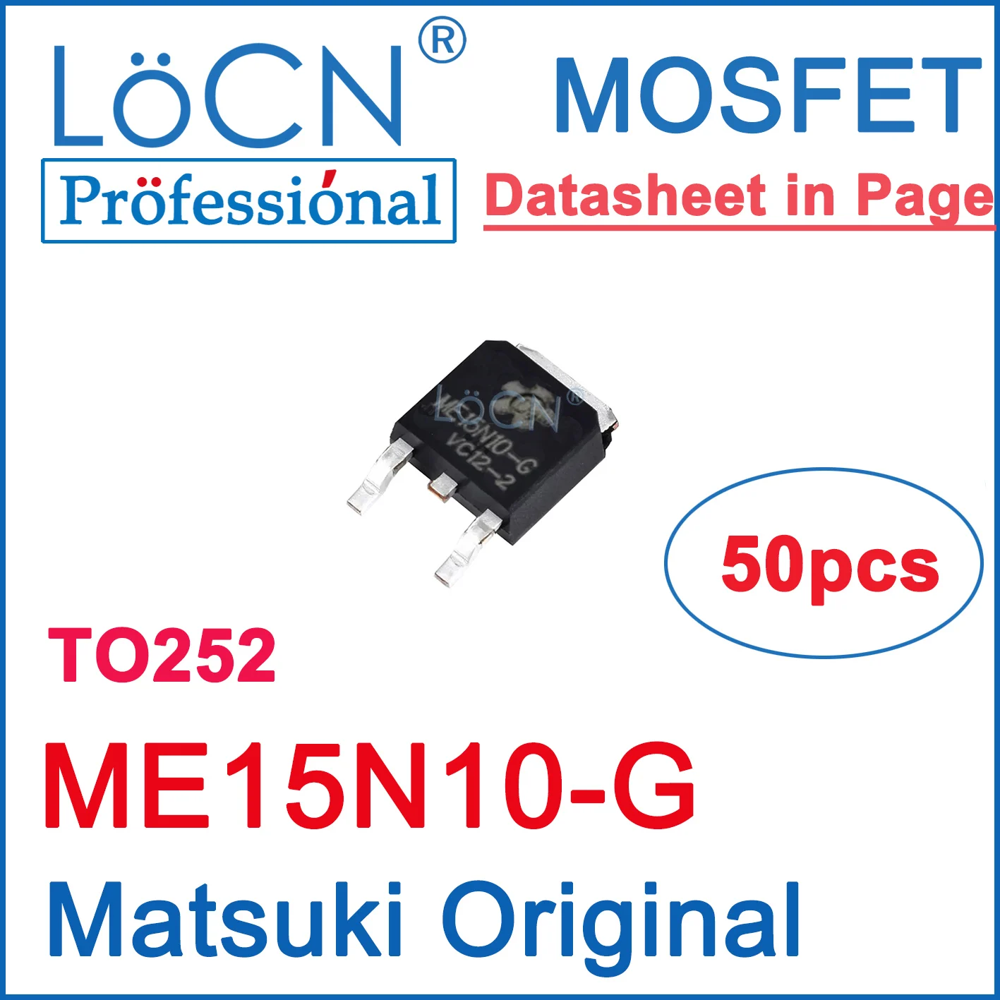 LoCN 50PCS ME15N10-G ME15N10 Matsuki Original TO252 DPAK 15N10 datasheet