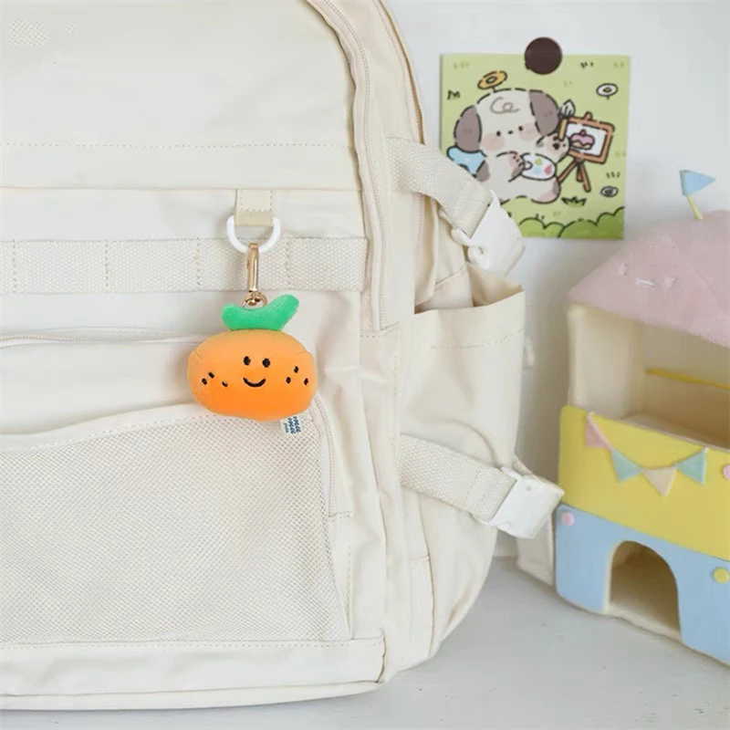 LLavero de peluche de ojo de guisantes, muñeco de peluche de fruta de dibujos animados, colgante, llavero de coche, mochila, bolsa, decoración, regalo para niños