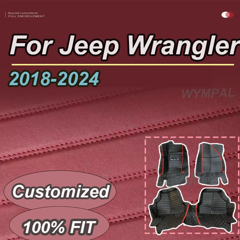 

LUXURY For Jeep Wrangler JL 4 door 2024 2023 2022 2021 2020 2019 2018 Car Floor Mats Rug Cover Auto Accessories Parts Products
