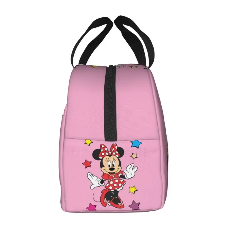 Custom Mickey Mouse Insulated Lunch Box for Women Reusable Warm Cooler Thermal Lunch Bag Food Picnic Container Tote Bags