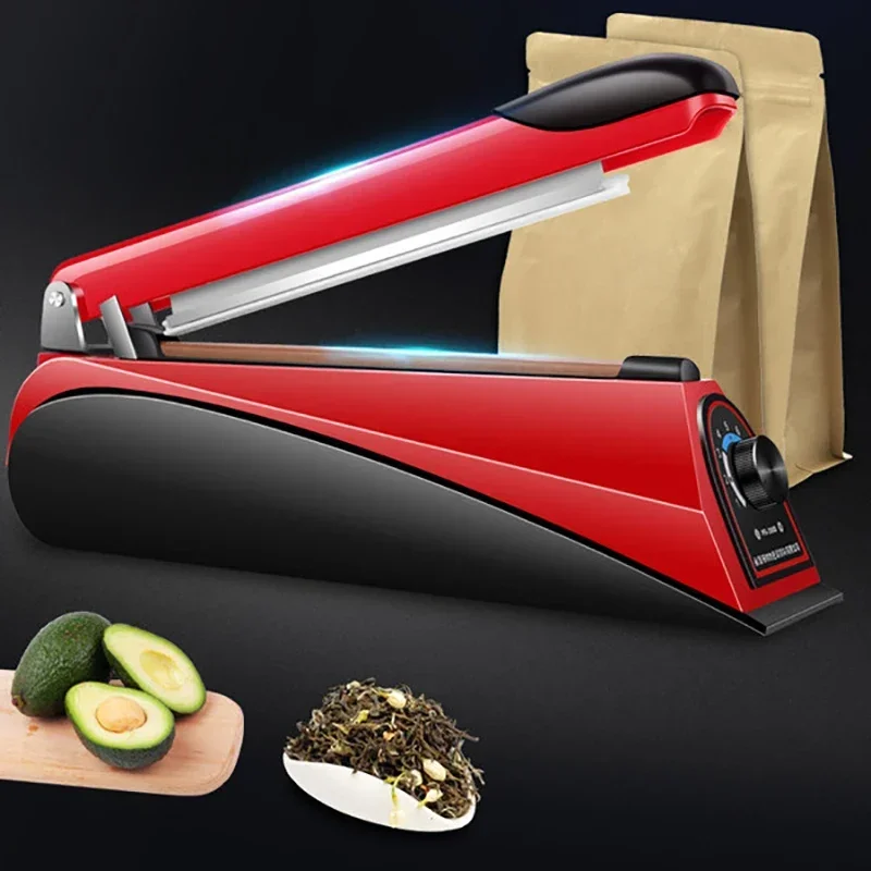 2025  Hand Pressure Sealing Machine Plastic Bag Snack Tea Commercial Plastic Sealing Machine 9-speed Temperature Adjustment