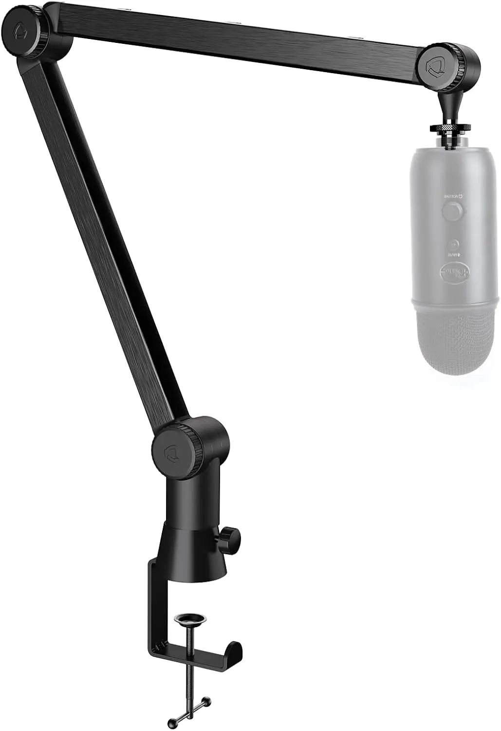 Upgraded Heavy Duty Microphone Boom Arm with Hidden Cable Management and Stable Desk Clamp, Compatible with Various Mics