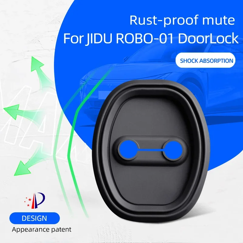 Door Lock Cover Applicable To JIDU ROBO-01, Silicone Rust-proof Mute Protector, Shock Absorption, 4Pcs Set