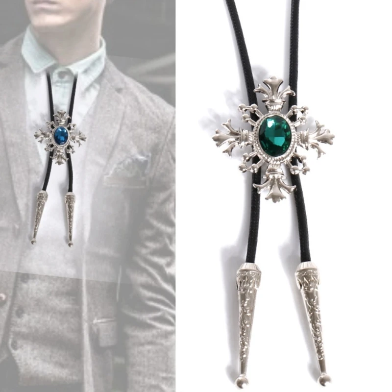 Adjustable Bolo Tie Popular Western Cowboy Teens Men Necklaces Dance Necktie Drop Shipping