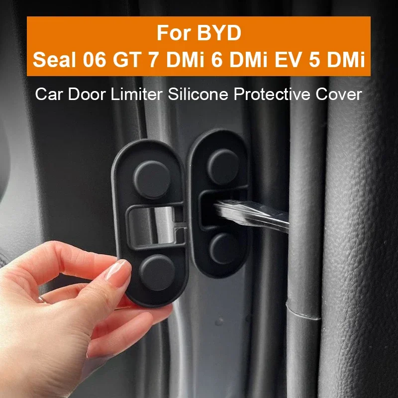 

For BYD Seal 06 GT 7 DMi 6 DMi EV 5 DMi Car Door Limiter Silicone Protective Cover Door Locks Buckle Shock Absorption Cover