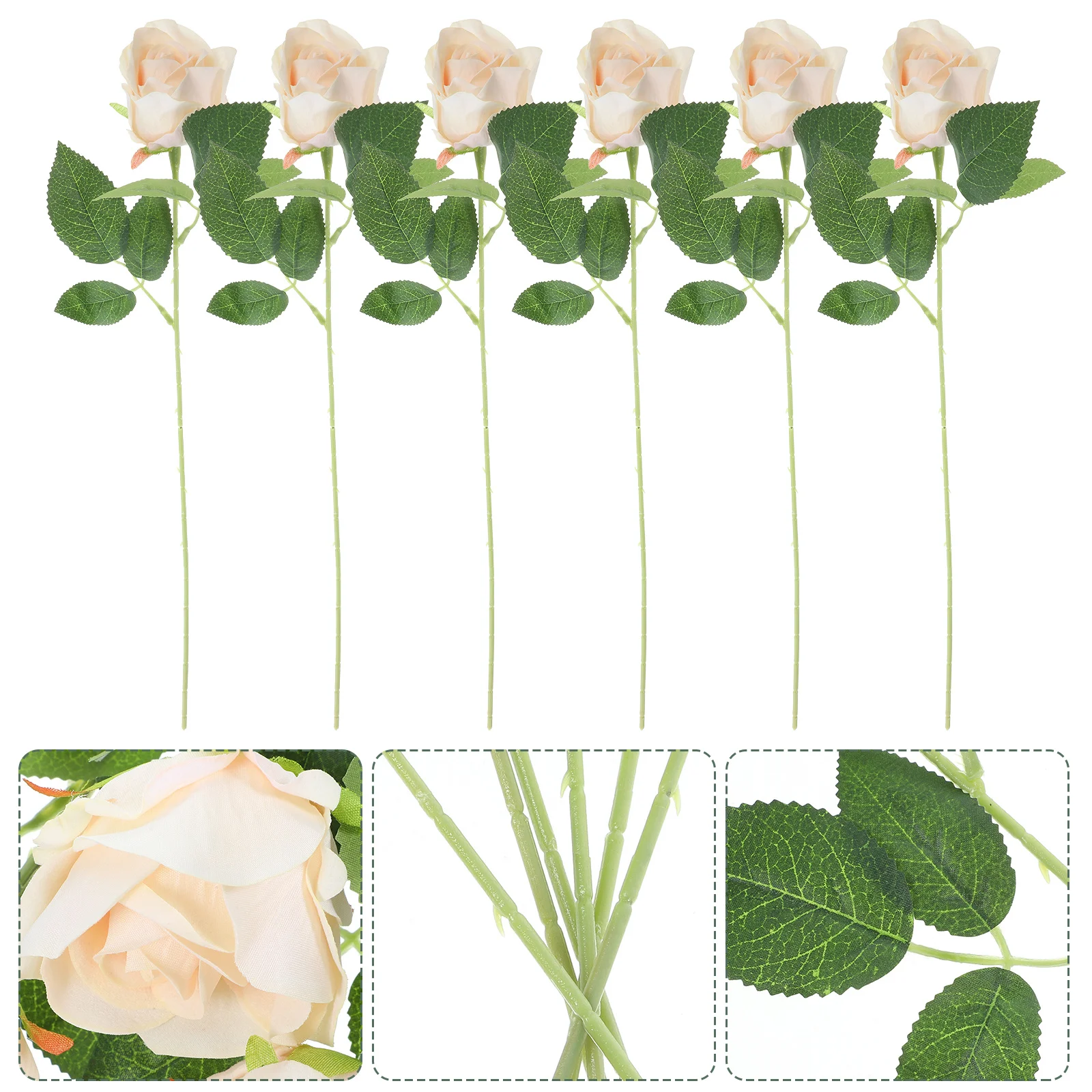 

6Pcs Faux Rose Flowers for Decorative Plant Home Decorations Artificial Flower for Living Room Wedding Rose Decoration