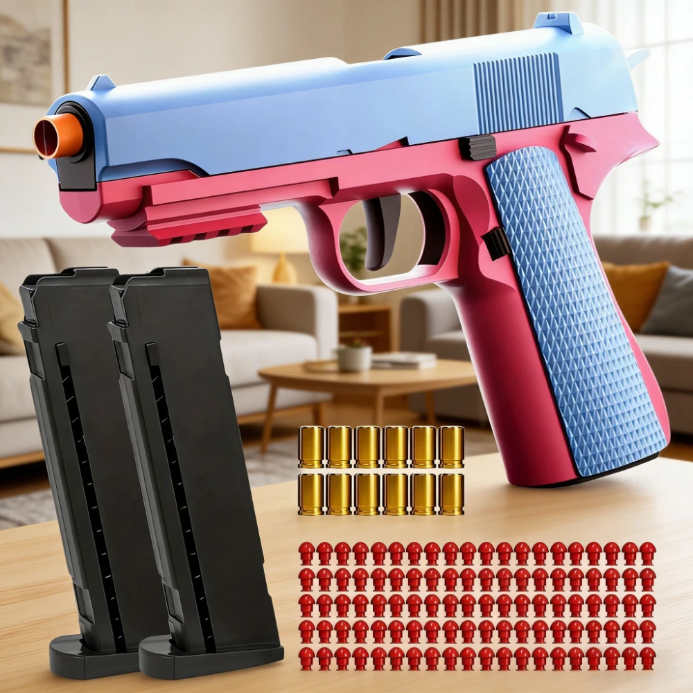 

Игрушечный пистолет Safety First M1911 для снятия стресса с мягкими пулями и пустым подствольным отсеком, увлекательная стрелялка для всех возрастов