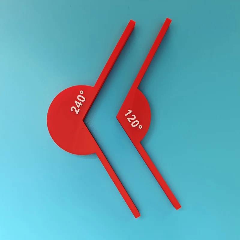 Goniometro da 360 gradi Cerchio matematico Goniometri Strumento di geometria matematica Misurazione dell'angolo Giocattolo educativo per la stampa 3D degli studenti