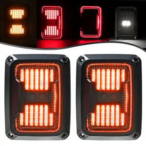 

Pair of LED Rear Light Brake Indicator Rear Smoked for Jeep Wrangler Ⅲ JK 07-17