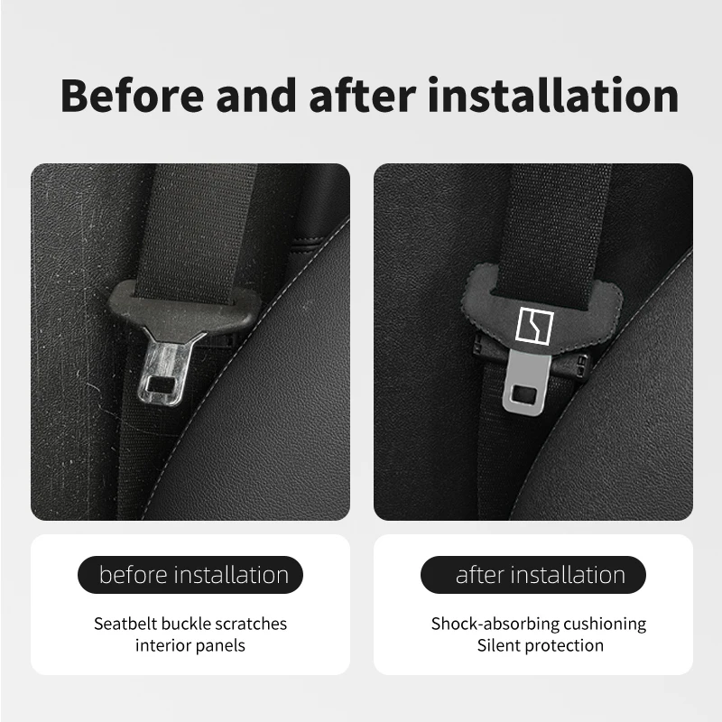 Suede Car Seat Belt Buckle Protector Clip Anti-collision Cover For Zeekr 001 2021 2022 2023 2021-2023 009 X Krypton