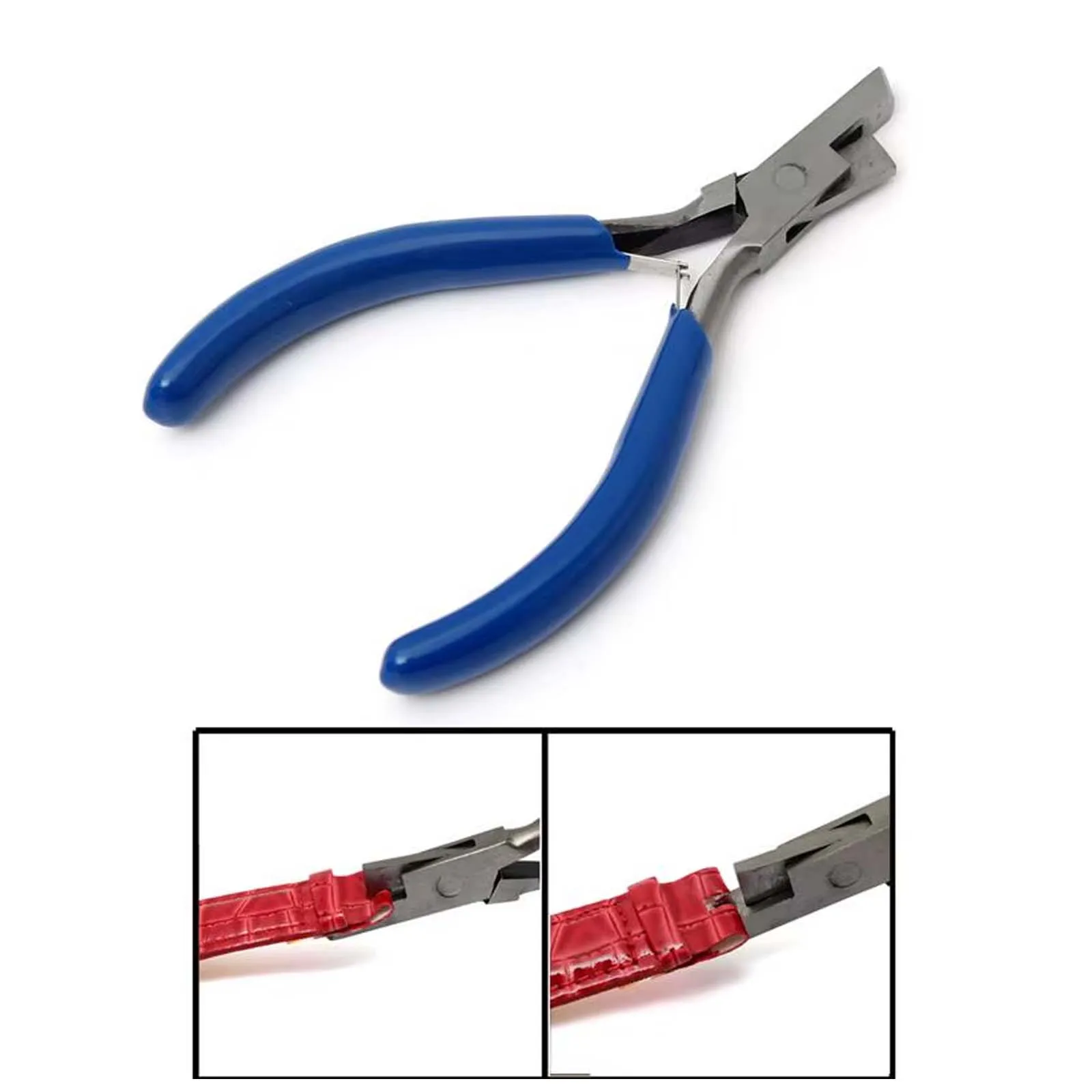 3mm Leather Watchband Notching Pliers, U-shaped Watch Strap Notch Cutting Belt Repairing Pliers