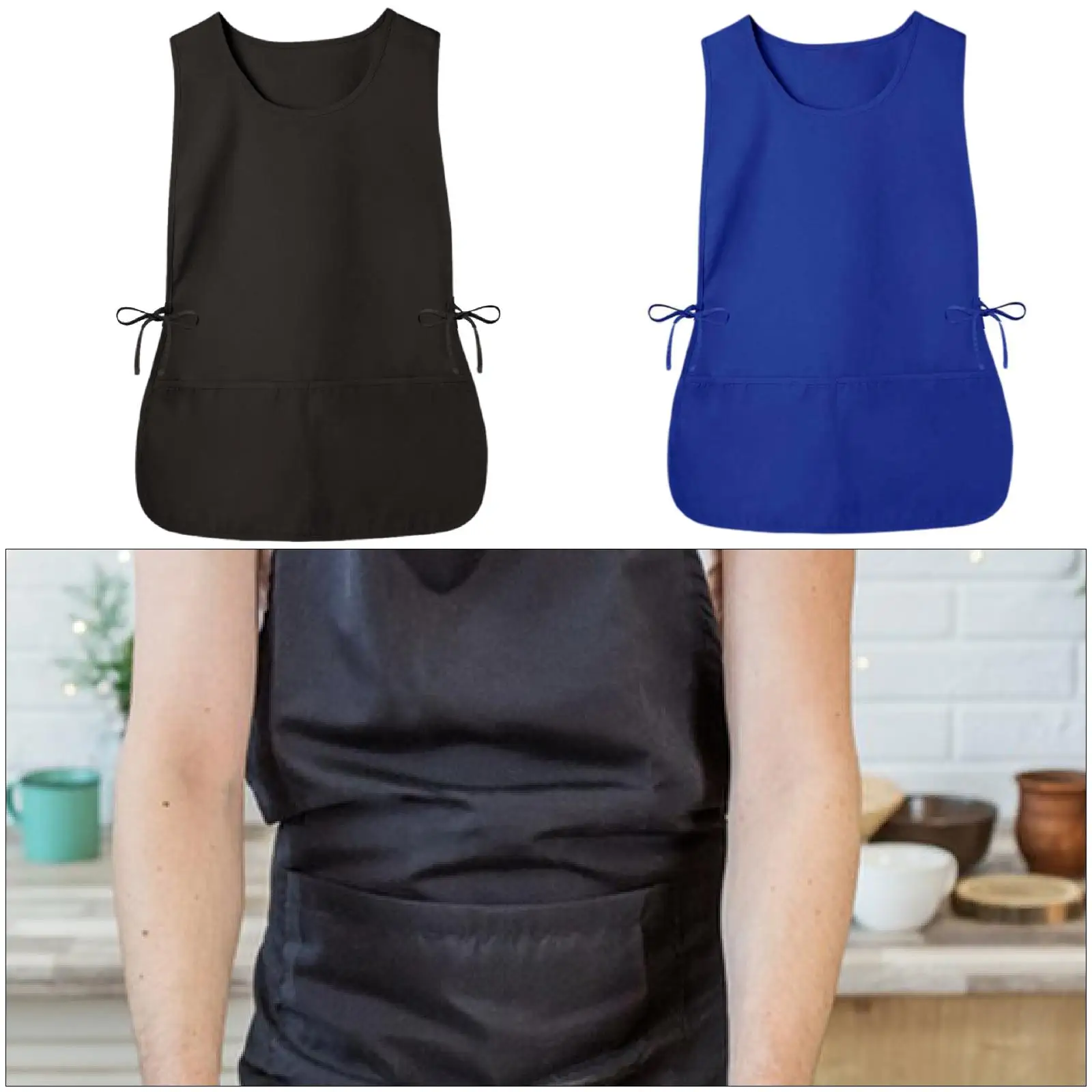 Polyester Apron Waiter Bib Barista Apron Flower Shop Apron Overalls Bib Apron for Gardening Barber Men Women Gardener Grill