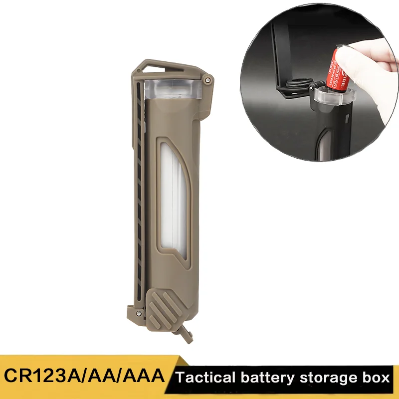 

Тактический ящик для хранения батарей, может хранить батареи CR23A/AAA, аксессуары для охоты на открытом воздухе