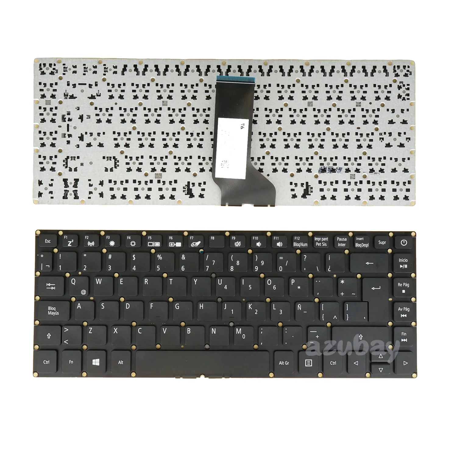 

Испанская клавиатура для ноутбука /La для Acer Lv4T_A50B Lv4T_A80B Nki14170Ke Nki141S03Y Nsk-Rd4Sq Pk131Bq3A28 5380037Aka01 905050B3Kc01 Aez8Gl00110, Aspire A114-32 A314-21 A314-32, без рамки